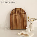 Nordic irregular plate dinner plate western food plating simple solid wood tray ornament for home korean style ins style