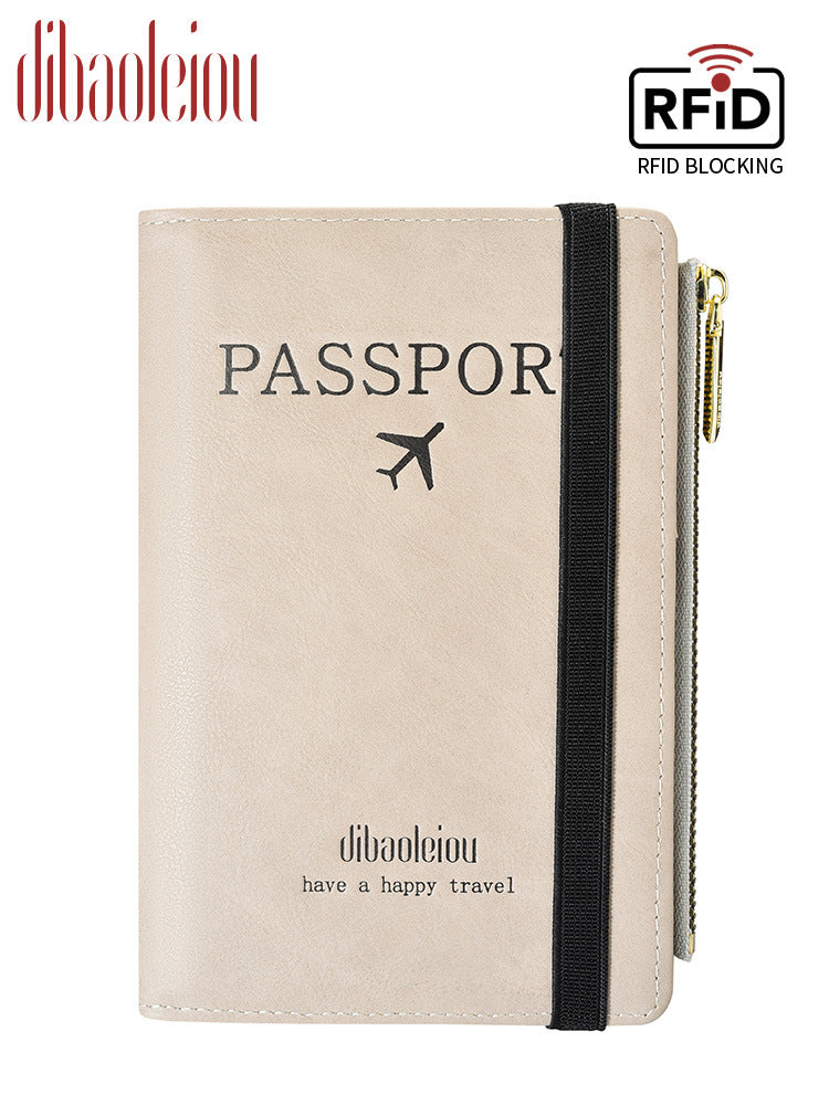 RFID anti-theft brush, multi-functional passport bag, men's and women's ID holder, passport holder, wallet, overseas ID bag, card bag.