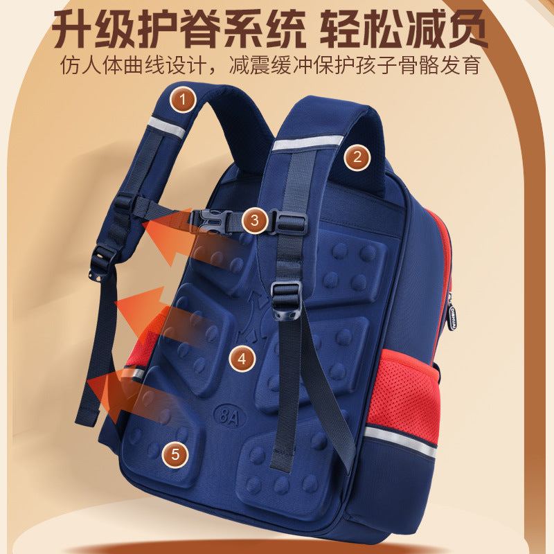2026 new school backpack for elementary school students, grades 1-6, boys and girls, ultra-lightweight, load-reducing, and spine-protecting