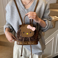 Cute cartoon mini backpack for women, new kitty cat backpack, stylish and versatile student bag, sweet commuter bag