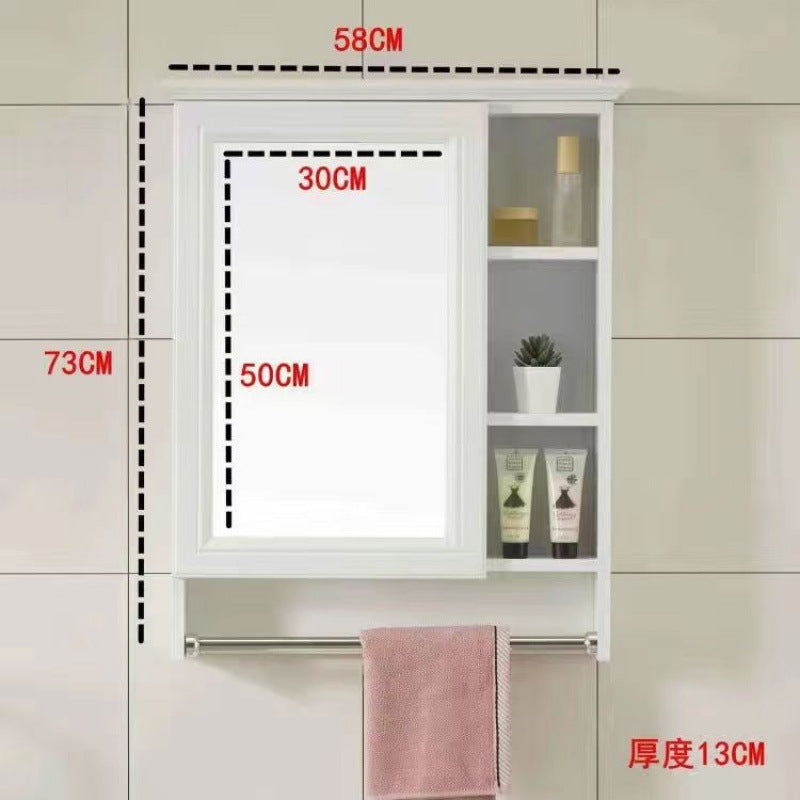Bathroom Mirror Bathroom Wall-mounted Shelf Mirror Cabinet Bathroom Mirror Cabinet Bathroom Dressing Mirror Wall Mirror Box