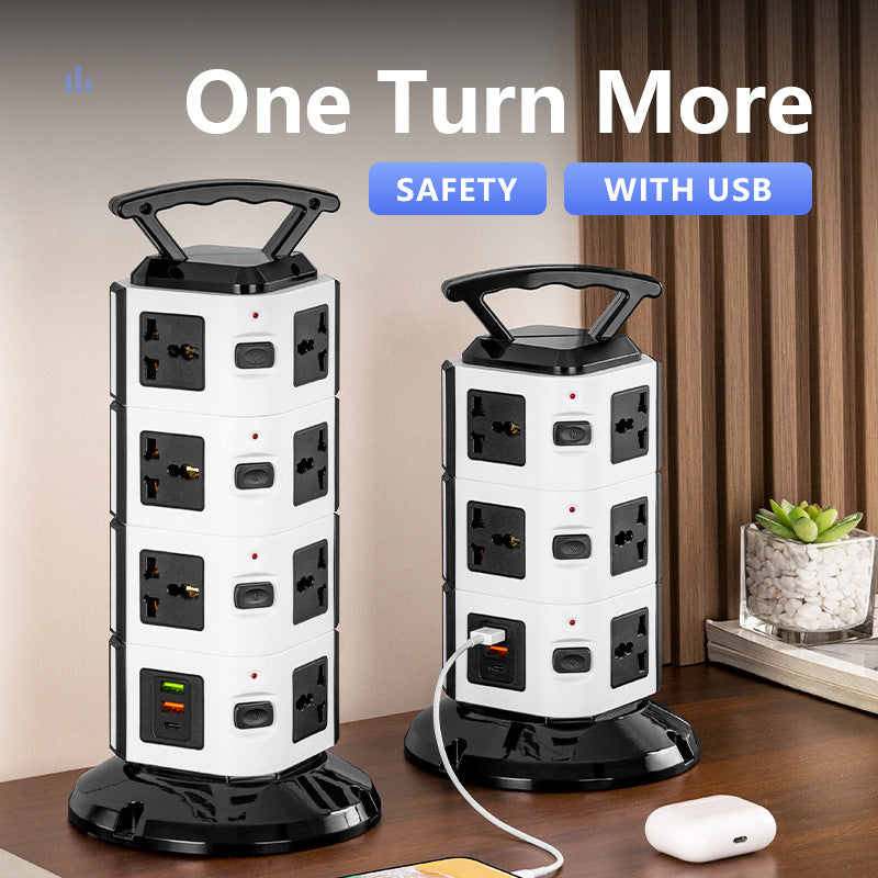 Vertical socket british standard hong kong multi-function usb universal power strip european standard household power supply american standard american