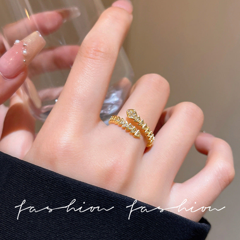 European and american niche design rings for women - light luxury, elegant, high-end, adjustable open ring, fashionable and versatile jewelry