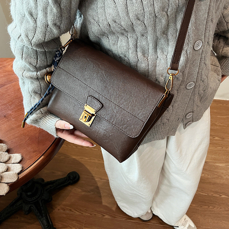 Classyretro small bag for women 2024new arrivalfashioneasiest for match wide shoulder strap one shoulder armpit bag crossbody small square bag