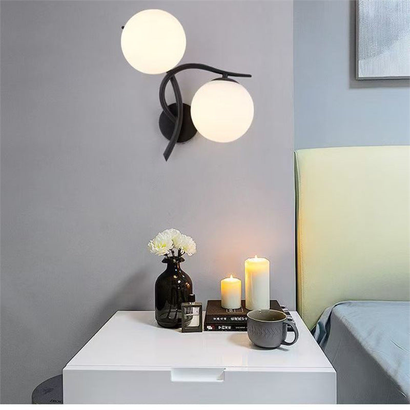 Artistic bedside wall lamp staircase balcony led wall sconce bedroom bedside light double head living room aisle room wall light