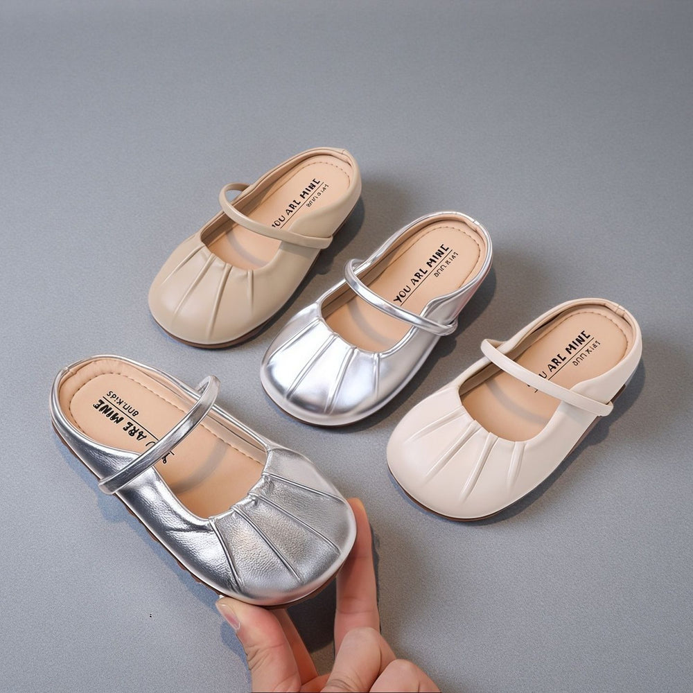 Girls' summer slippers: new slip-on, princess-style, closed-toe sandals for girls - fashionable soft-soled outdoor slides
