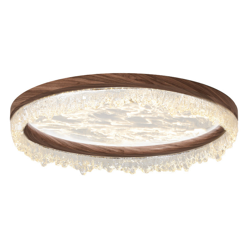 Medieval style bedroom light Ceiling light Cloud mist eye protection Japanese retro wabi sabi walnut pattern restaurant book room lighting