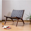 Solid wood sofa chair balcony leisure chair medieval style rattan chair living room lounge chair for homeb&b saddle chair