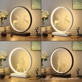 Stylish creative table lamp bedroom bedside lamp living room decoration deer round led eye protection energy saving home lighting fixtures