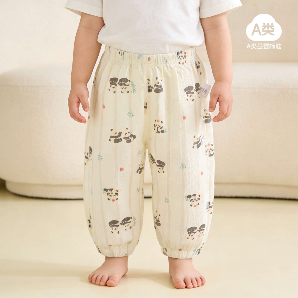 Summer kids anti-mosquito pants baby casual cartoon pants infant thin bloomers 1-2 years old big butt pants