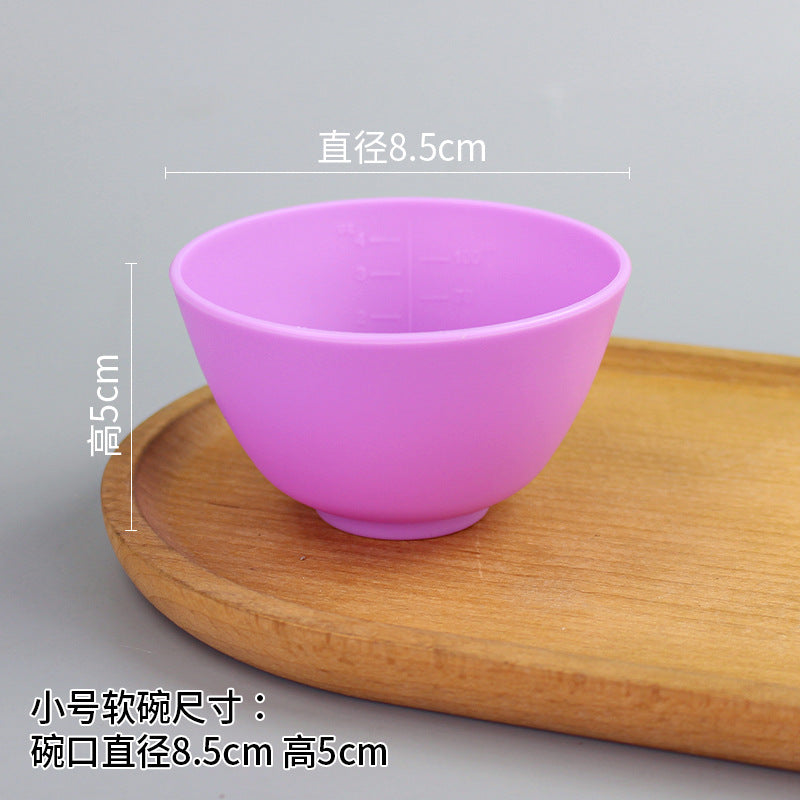 Beauty bowl spa mask mixing tool plastic mask bowl wholesale set - flat rim bowl