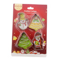 Factory direct christmas stainless steel cookie cutters - christmas tree & santa series - diy baking molds for cookies