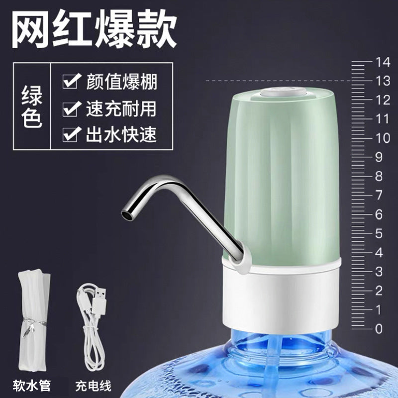 Electric smart water dispenser for bottled water - rechargeable automatic water pump for mineral water, pure water, and water dispenser refill