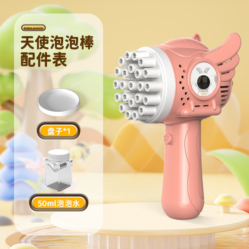 new two-in-one snowflake sunflower kidsren's internet celebrity gatling bubble gun shower bubble machine bubble water