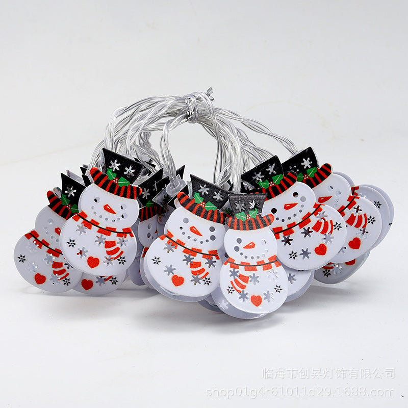 Christmas decorative light string wrought iron deer bells snowflake set holiday lights store premium birthday girl baking