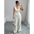 cross-border code new arrival  women's elegant commute sleeveless business suit set