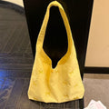 spring new arrival: large capacity shoulder bag vest - korean style sweet embroidered bowknot ruched versatile commuter bag for women