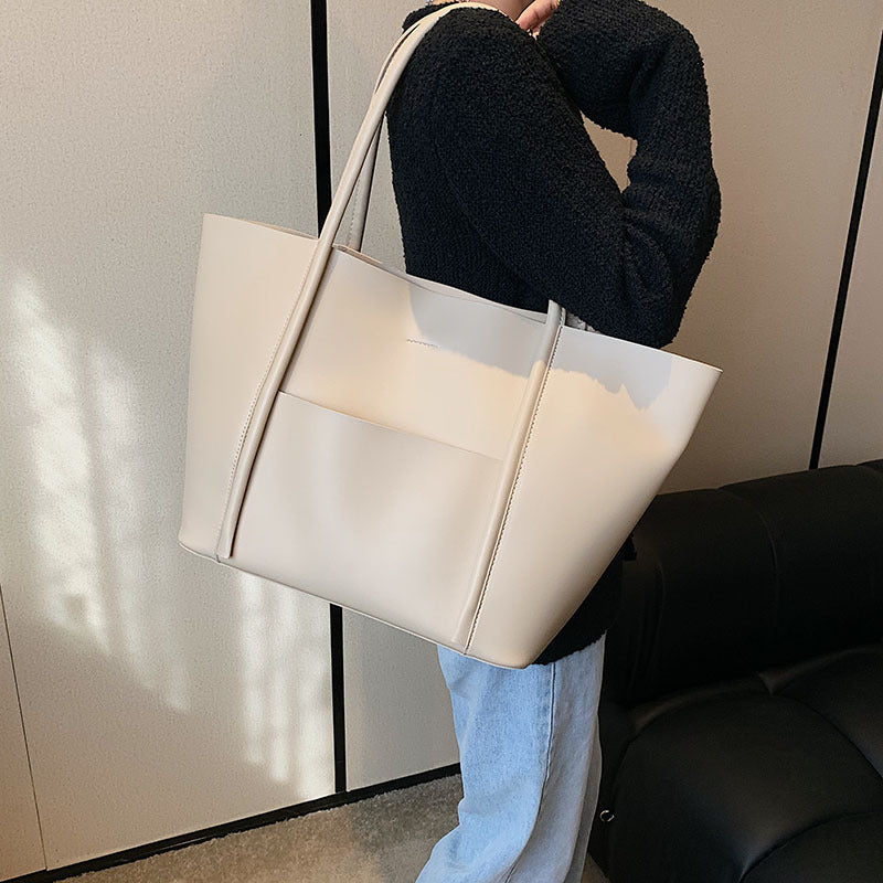 Retro commuter high-end big bag women's 2025 new autumn and winter fashion versatile tote bag large-capacity shoulder bag