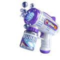 children's 8-hole space fully automatic light handheld bubble gun kids outdoor toys wholesale children's day gift