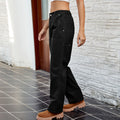 Fashion cross-border foreign trade women's clothing  independent station new slimming look washed elastic waist denim cargo pants pants