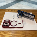 Apple 17promax lens holder magnetic phone case suitable for iphone16 with lens film 15 anti-fall case