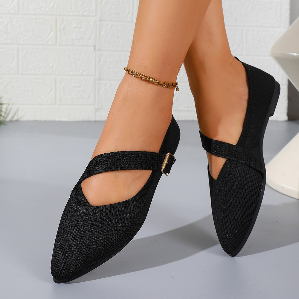 Wholesale women's summer new arrival: hollow-out mesh breathable flat lightweight comfortable slip-on casual fashion single shoes for export