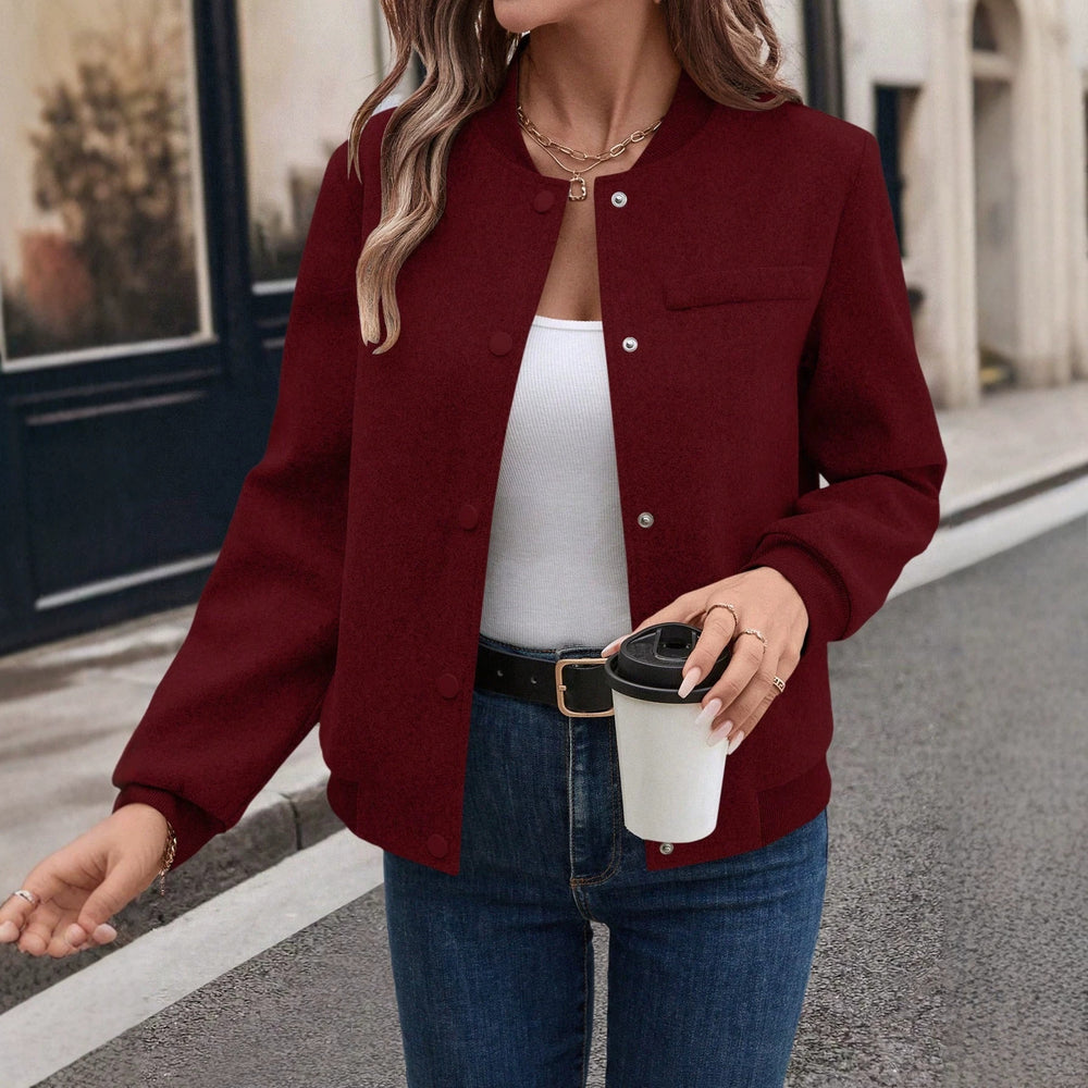 fashion  fall and winternew arrival women's casuallong sleevesshirt tweed jacket outwear baseball uniform