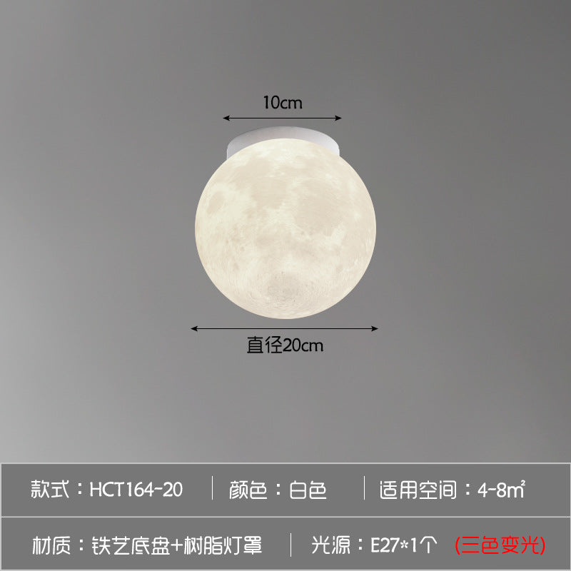 Creative Moon Light Large Modern Simple Aisle Corridor Ceiling Light Creative Children's Room Bedroom Moon Lighting