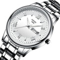 4088 roman double calendar-silver with white
