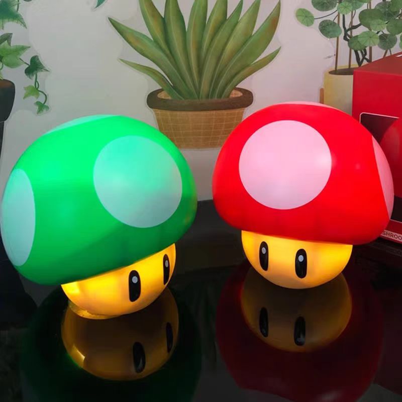 Mario super mario mushroom night light - desktop ambient light, gaming desk ornament, decorative lamp