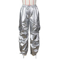 Amazon hot seller: european and american fashion women's casual pants - solid color, 3d pocket, pleated cargo pants