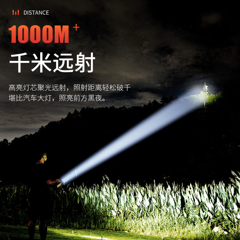 Direct sales, explosion-proof strong light LED flashlight, waterproof searchlight, outdoor charging emergency rescue fire portable light
