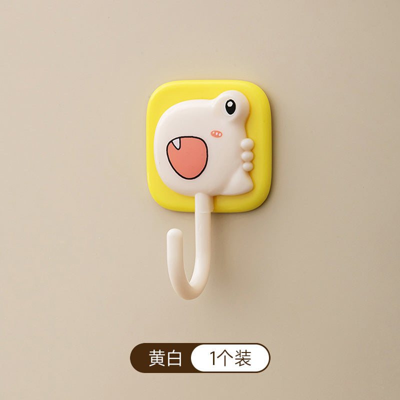 Cute cartoon hook strong adhesive door back key bag creative kitchen traceless sticker bathroom no punch wall hanging