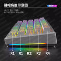 spot black powder pbt contour 4.0 side engraved keycap original height 130 two-color small complete set of cracks