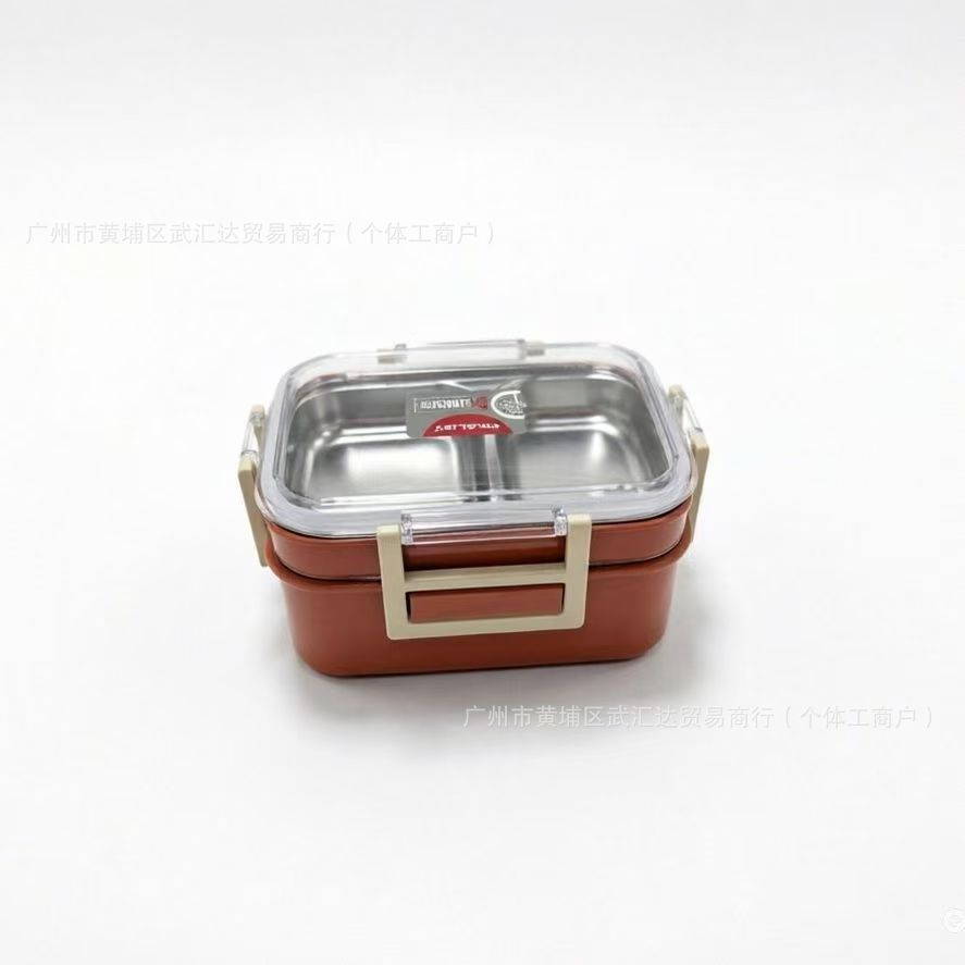 304 stainless steel double-layer insulated lunch box bento box vacuum insulated food container student meal delivery outdoor meal box
