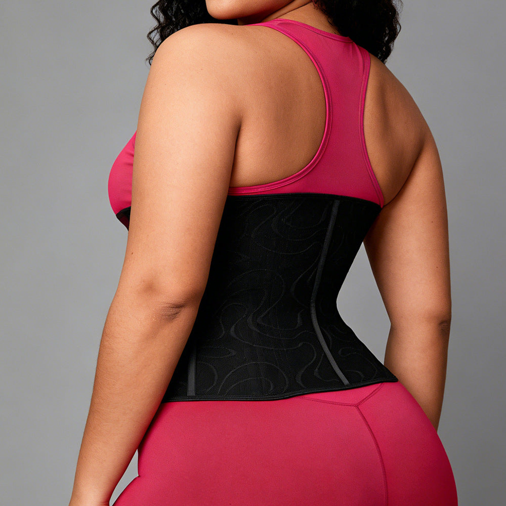 【love】european and american style shaping mesh breathable slimming waist trainer double layer compression tummy control corset belt