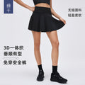 Spring/summer two-piece tennis skirt - quick-dry, breathable, fitness pleated skirt - solid color, versatile sports mini skirt for women - d26079