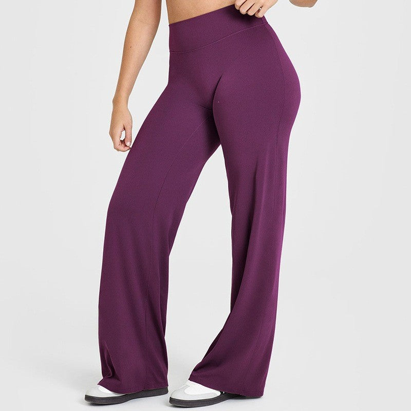 best selling straight-leg pants nude brushed sports casual yoga pants peach butt high waist large stretch fitness pants