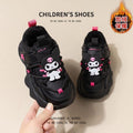 Kuromi girls' shoes  new autumn/winter black kids' sneakers, big kids' dirt-resistant soft sole chunky sneakers