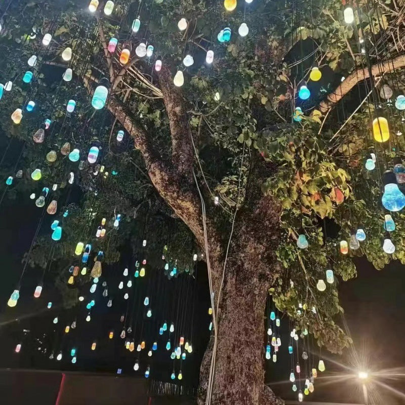 LED glazed amber lamp wishing bottle lamp tree lighting lamp outdoor waterproof Internet celebrity hanging tree chandelier luminous tree lamp