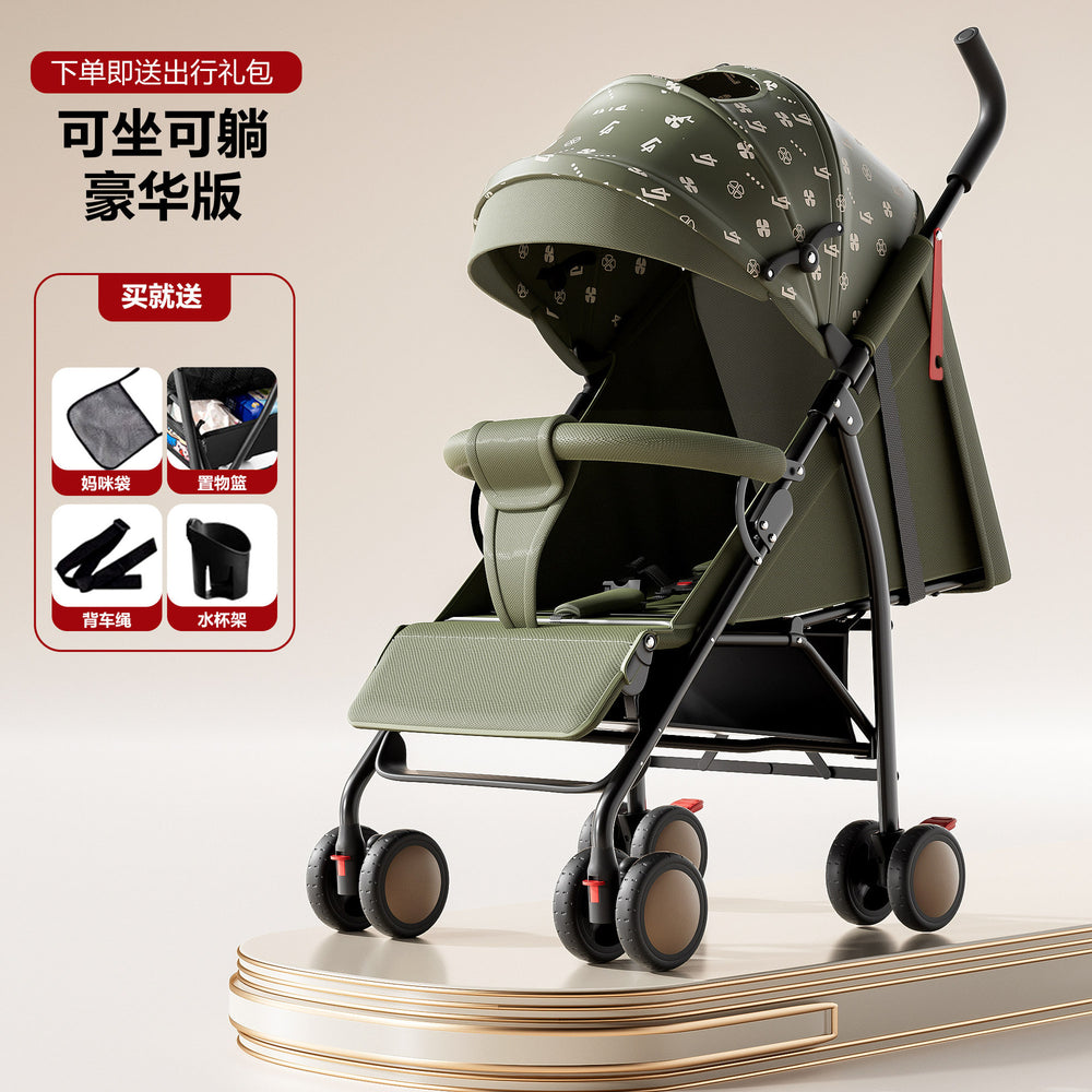 Baby stroller lightweight foldable umbrella stroller reclining seat summer travel pram for infants and toddlers