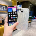 Imd feather yarn suitable for apple 16promax simple anti-fall mobile phone case iphone7p/14 laser silver protective cover
