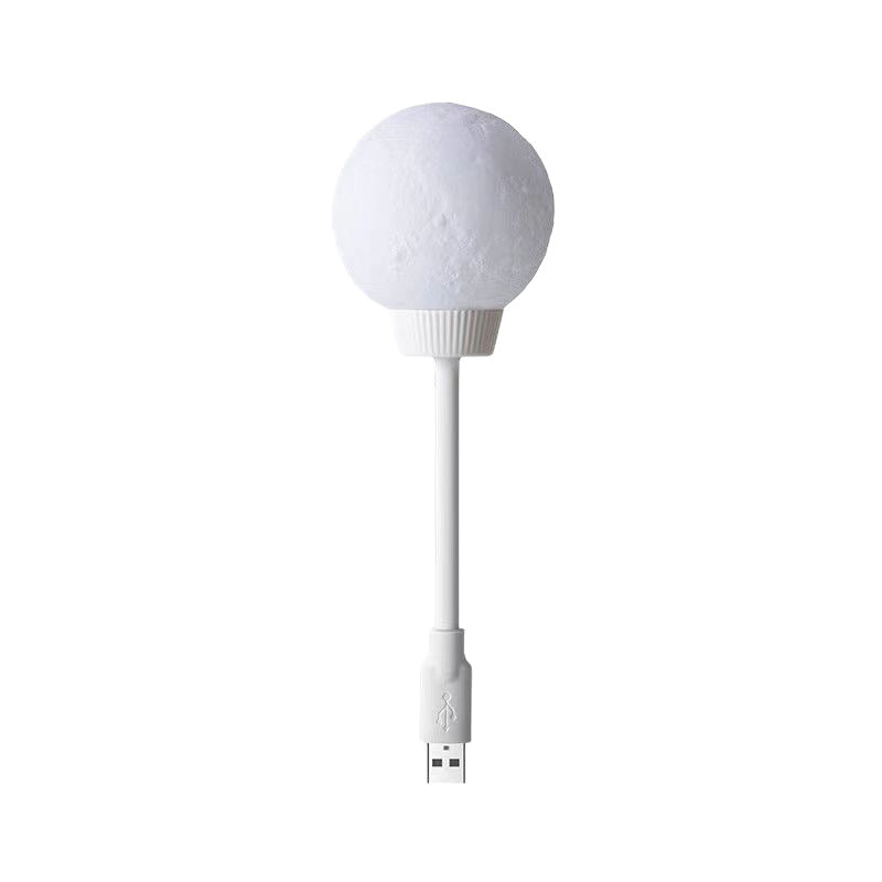3d moon lamp usb voice control led night light - desktop bedroom ambient lighting - creative planet lamp