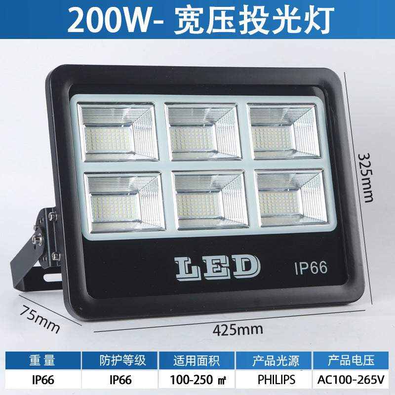 LED SMD Flood Light High Power Square Outdoor Waterproof Floodlight Outdoor Stadium Pier High Pole Lighting