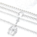 Wholesale cross pendant necklaces - cross-border creative halloween necklaces - layered design angel & devil clavicle chains