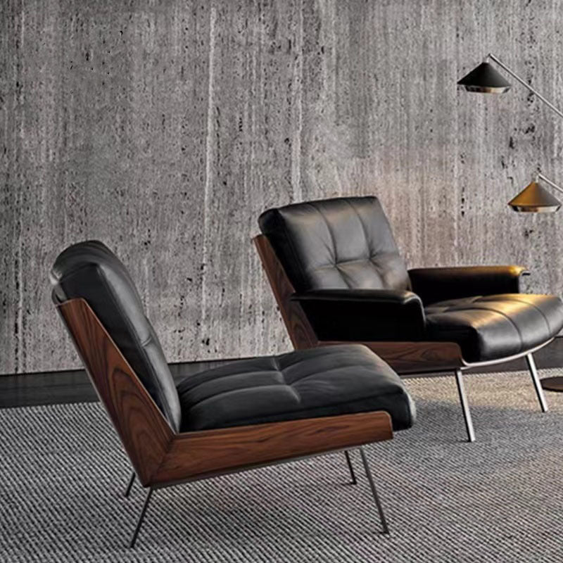 Daiki single sofa chair - luxury, solid wood, lazy chair for living room, bedroom, leisure, balcony lounger - trending designer piece