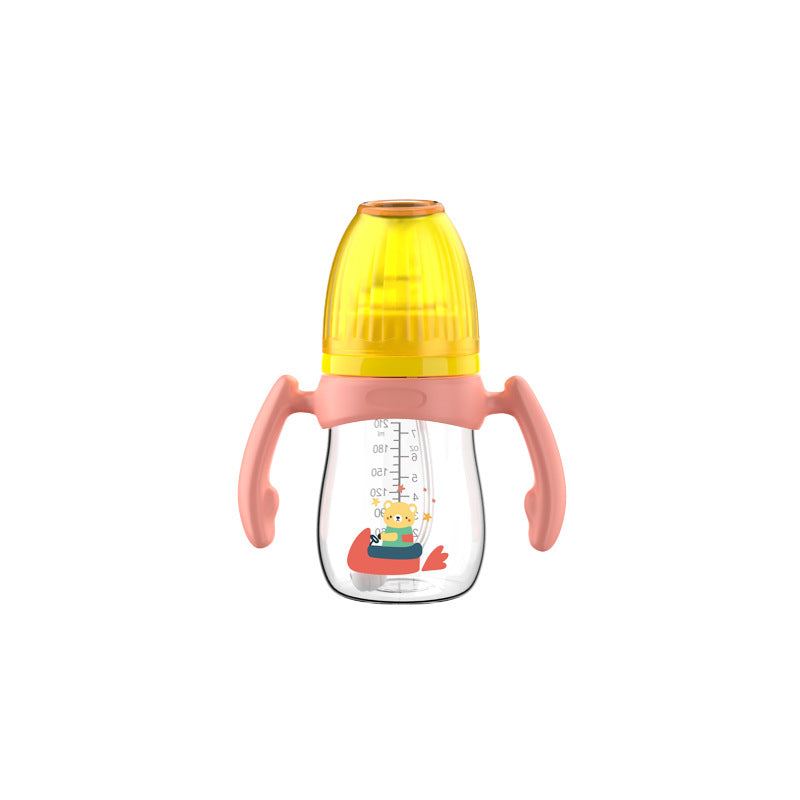 English boxed pacifier 210/240/300ml cactus series with handle PP bottle with straw