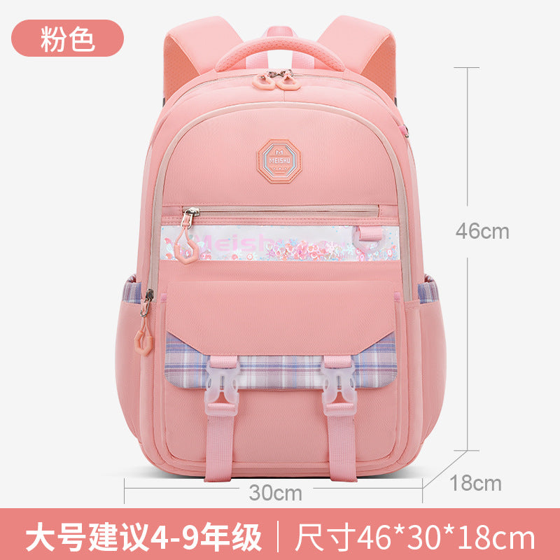 New elementary school backpack for girls, grades 1-6: ultra-lightweight, ergonomic, and portable