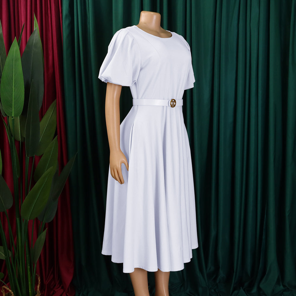 D3320exportplus size women's clothing  summer new fashion bubble elegant large skirt high waist african dress