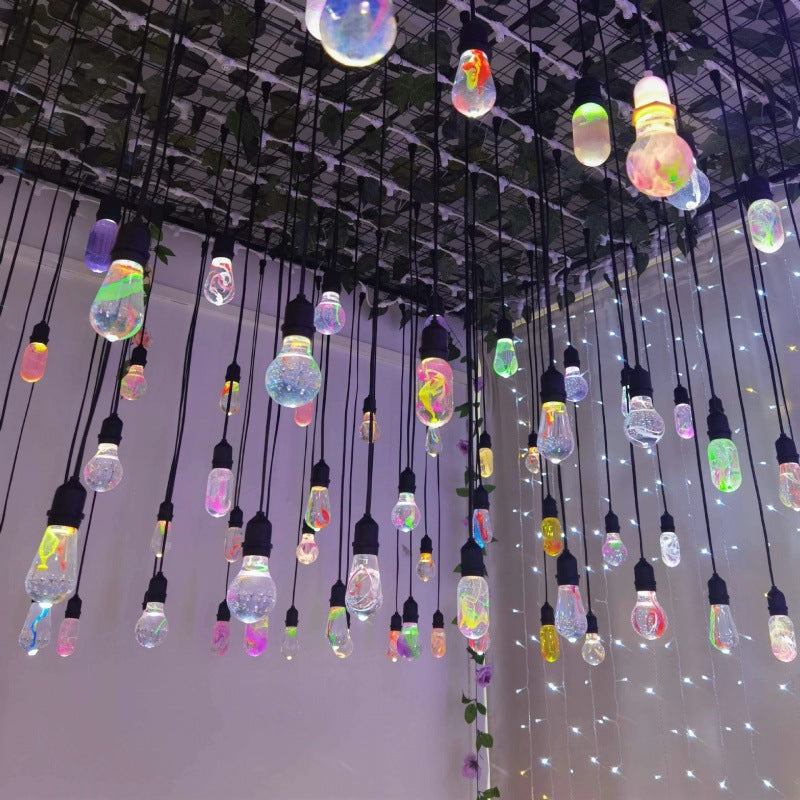 LED glazed amber lamp wishing bottle lamp tree lighting lamp outdoor waterproof Internet celebrity hanging tree chandelier luminous tree lamp